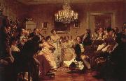 franz von schober a in  a viennese salon painting